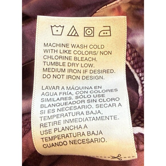 LEG3ND Top Medium Purple Tie Dye Long Sleeve Thumb Holes Athletic Shirt NWOT - Picture 5 of 9